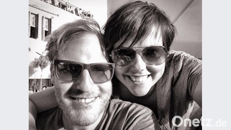 Ende August: Malte und Stephanie Stegmann im Urlaub.	Bilder: exb (2)