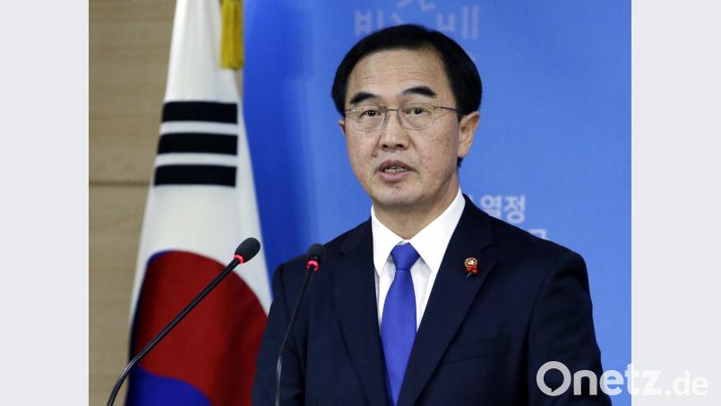 Der südkoreanische Vereinigungsminister Cho Myong Gyon warb für ein Treffen mit Vertretern Nordkoreas	Bild: Ahn Young-Joon/dpa