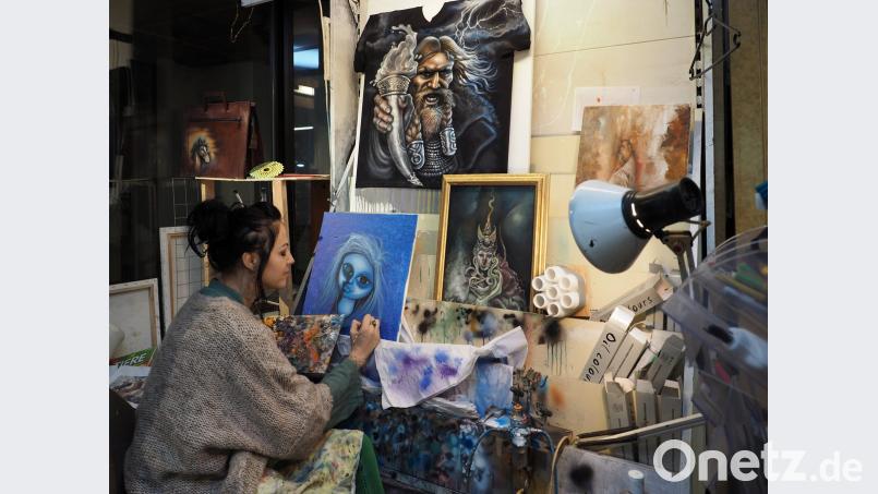 Am wohlsten fühlt sich Desislava Dimitrova in ihrem Tirschenreuther Atelier.	Bilder: Grüner (6)