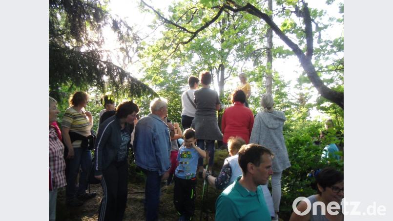 Teilnehmer der Wanderung auf dem Gipfel des „Oberen Eibensteins“.