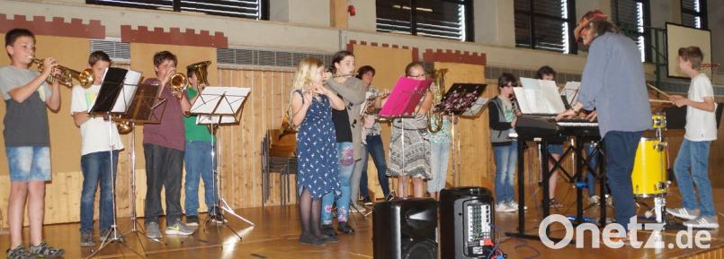 Die Doktor-Eisenbarth-Schule präsentierte hervorragende Ensembles und Solisten beim Schulkonzert. Unter der Leitung von Jürgen Rohr und Alois Schneeberger brachte die Bläserklasse fetzige Oldies. Bilder: weu (3)