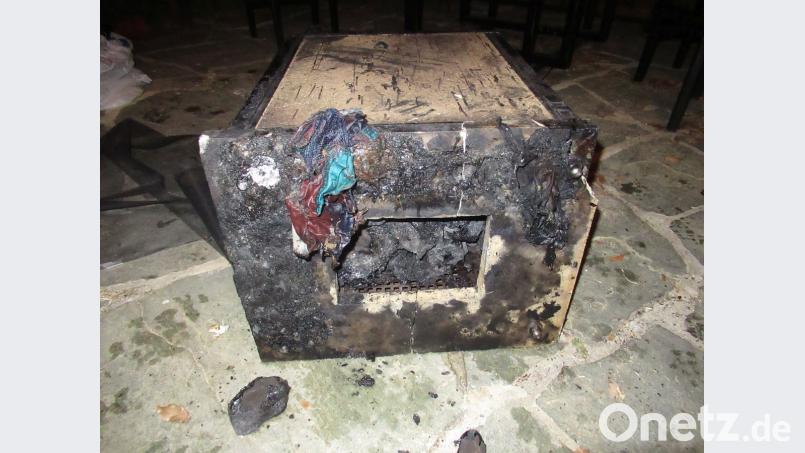Die mögliche Brandursache, ein Saunaofen.  	Bild: Polizei