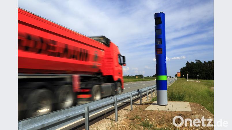 Eine Mautsäule an der B 85 bei Kreith. Hösamer