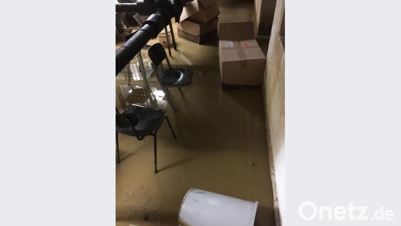 Heizungsraum, Mehrzweckraum und Nebenräume waren im Stiftland-Gymnasium überflutet. exb