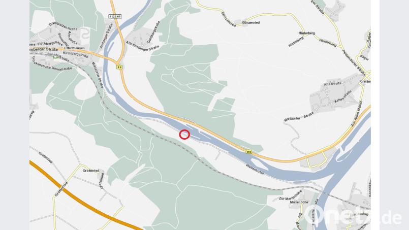 Unfallstelle auf der Gemeindeverbindungsstraße Mariaort – Etterzhausen PI Nittendorf