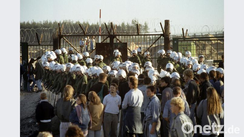 Gegen die WAA bei Wackersdorf demonstrierten viele Bürger. Götz, Gerhard