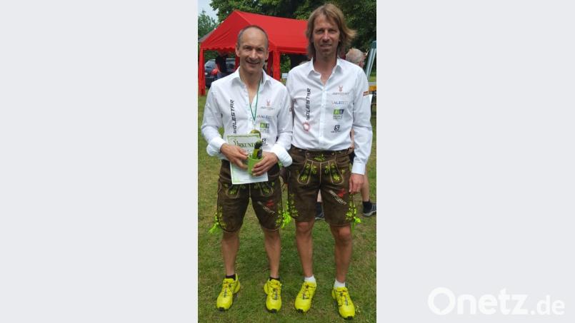 Die Rollskirennläufer Georg Breu (links) und Franz Wolf zeigten beim Saisonauftakt in Trebsen sehr gute Leistungen. ZMR, Autor [ZMR] (autor-zmr@onetz.de)