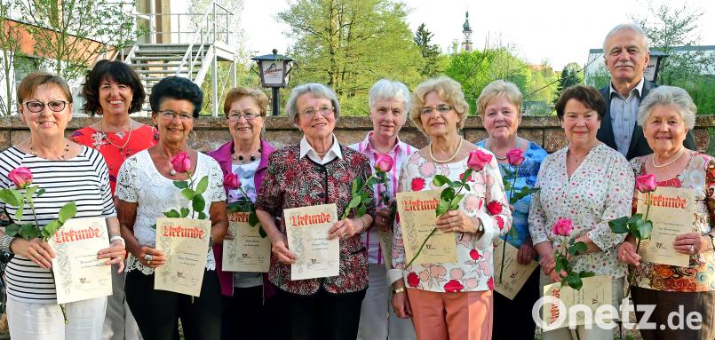 Zahlreiche Ehrungen standen beim TV Sulzbach auf dem Programm. Bedacht wurden (von links): Rosemarie Hese, Gisela Promm, Helga Zimmermann, Erika Binder, Margot Kopp, Erna Uth, Roswitha Prietzel-Mader, Maria Birken, Maria Strobel, Vorsitzender Georg Peters und Inge Zimmermann. Petra Hartl