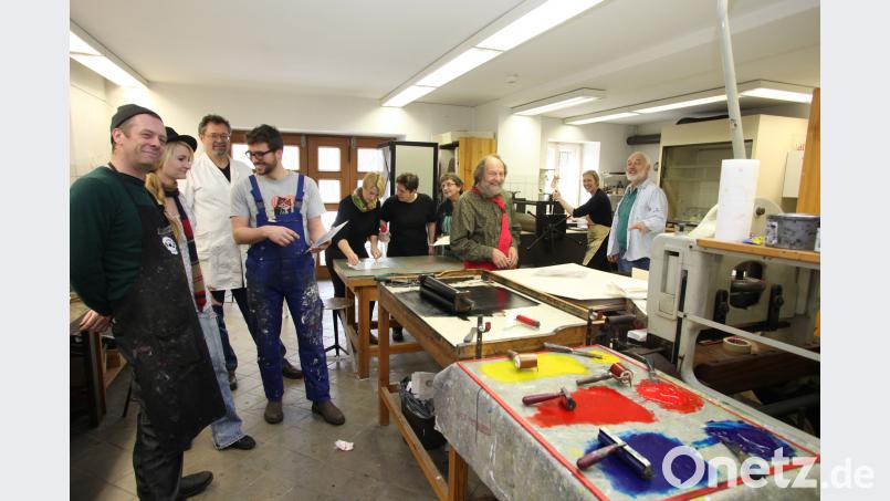 Die Workshops für Lithografie und Radierung sind schnell ausgebucht. Götz