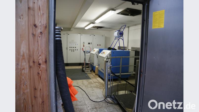Die Kompressoren im Hauptpumpwerk. Hösamer