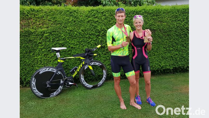 Eines der schnellsten Triathlon-Ehepaare Bayerns: Katrin und Alfred Schwabl vom TV Vohenstrauß  [EXB]
