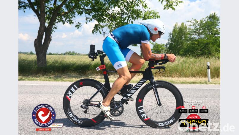 Stephan Pollert auf der Radstrecke. exb