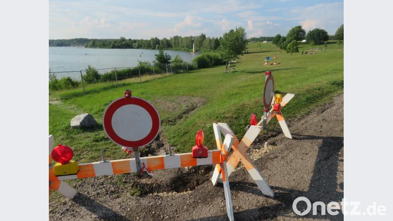 Auch am  Seerundweg am Steinberg am See hat das Unwetter vom Samstag seine Spuren hinterlassen. Götz