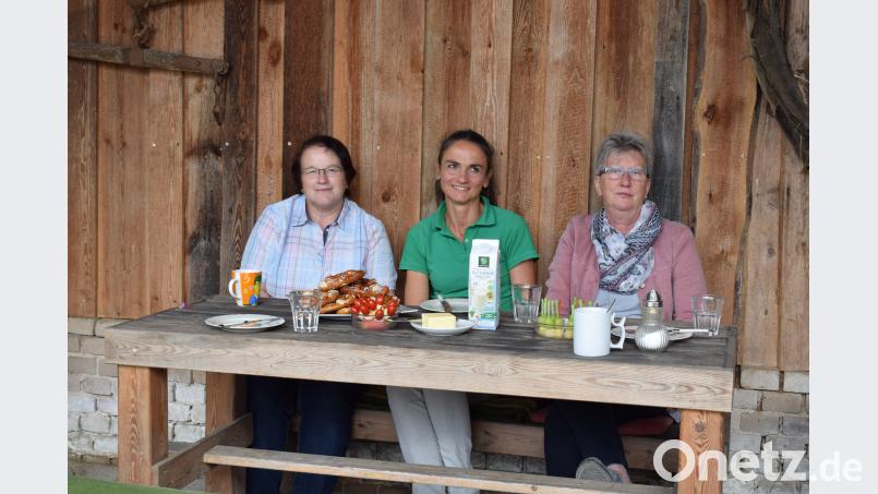Gemeinsam wollen sie die Bauernhofwoche im Landkreis gestalten.Als zertifizierte Erlebnisbäuerinnen haben Christa Fritsch (links) und Christa Müller (Mitte) viel Erfahrung mit Kindern. Unterstützt werden sie von Annemarie Frank vom Landwirtschaftsamt. Bild: bnr