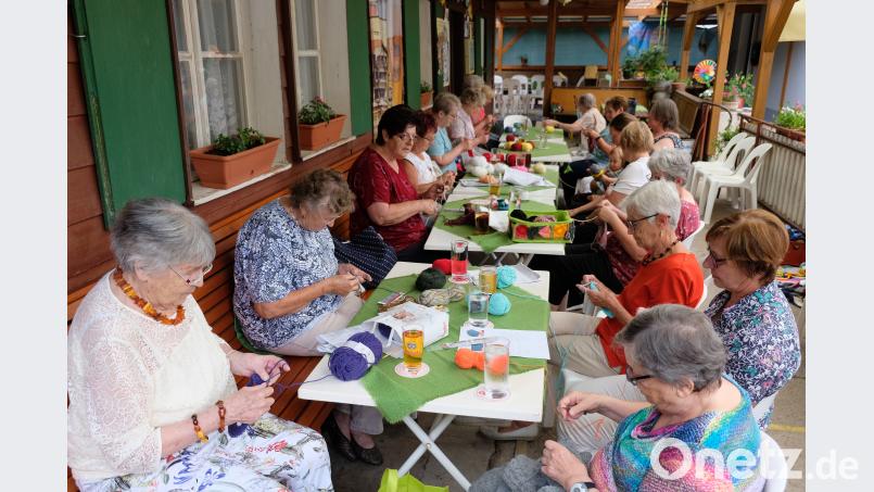 Die Lust auf Handarbeit und der Wunsch nach einer guten Tat führen am Tag der Handarbeit 19 Damen aus einem großen Umkreis - von Weiden bis Kulmain - im Gasthaus Waldeslust in Süßenweiher zusammen. do