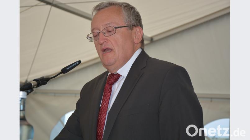 Oberfrankens Bezirksheimatpfleger Professor   Günter Dippold würdigte die Leistungen des Volkskundlichen Gerätemuseums Bergnersreuth. jr