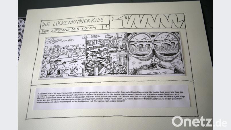 Seit zehn Jahren arbeitet Wolfgang Herzer an seinem Comic „Aufstand der Dosen“. Dieses letzte Werk möchte er 2018 abschließen. Für einen Bildstreifen wie diesen braucht er rund vier Stunden. Sonja Kaute