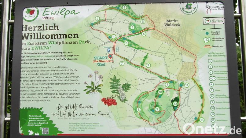 Die ersten Schilder weisen schon mal auf den Ewilpa Waldeck hin. Offizielle Eröffnung ist am kommenden Samstag. hl
