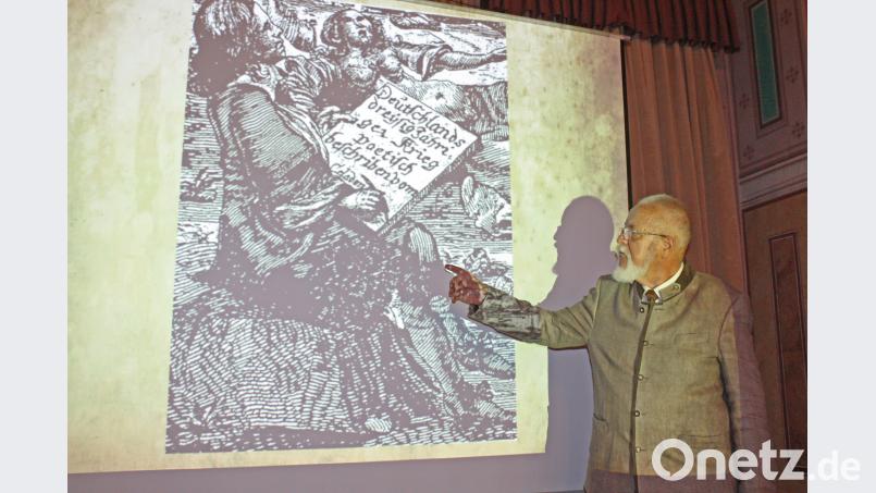 Peter Pauly erläuterte das Leben des Neunburger Barockdichters Georg Greflinger vor dem Hintergrund des Dreißigjährigen Krieges. lg