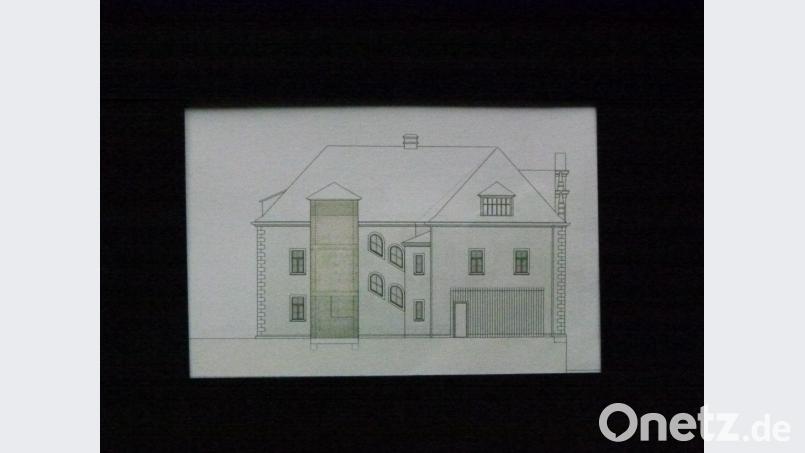 Der Plan von Architekt Georg Zunner zeigt den Anbau für die zweite Fluchttreppe. rn