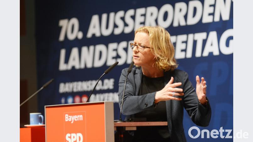 SPD-Landesvorsitzende Natascha Kohnen beim Parteitag in Weiden Schönberger, Gabi