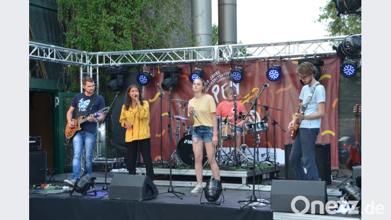 "Random Systems", die von der Musikinitiative gegründete Band, übernahm den Auftakt beim Open-Sound-Festival an der Stadthalle. dob