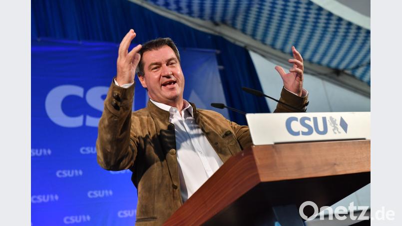 Selbstbewusst, klar in der Sache und gerne auch mal mit ein bisschen Humor gewürzt: Ministerpräsident Markus Söder (CSU) hielt am Dienstagabend im Marktredwitzer Schützenfestzelt eine engagierte Rede. Florian Miedl