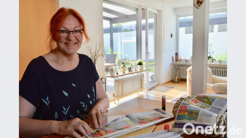 Kreativ basteln mit Papier: Gerlinde Besl aus Amberg zeigt, wie’s gemacht wird. Mia Süß