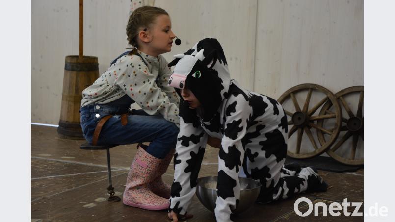 Kuh Lieselotte muss auch mal gemolken werden. jr