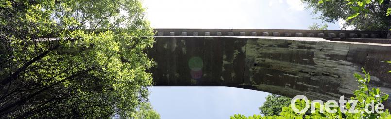 Die Brücke über das Haager Tal ist ein schönes Beispiel für die Architektur im Zeitalter der Industrialisierung. Seit zehn Jahren ist das Bauwerk nun gesperrt, das wird sich auf absehbare Zeit auch nicht ändern.  	Bild: Steinbacher Wolfgang Steinbacher