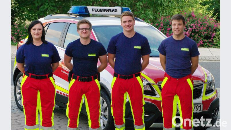 Die Neuen bei den Freudenberger First Respondern (von links): Nicole Kustner, Philipp Haindl, Fabian Lenk und Tobias Kraus. sche