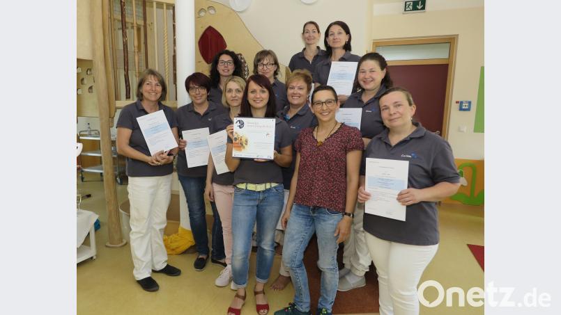 Das Team der Kinderkrippe an der Naab bildete sich fort und qualifizierte sich für die Arbeit in der „Bewegten Krippe“. Hirsch