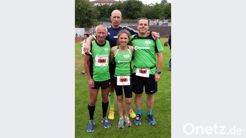 Stefan Delling (hinten) sowie Wolfgang Schleicher (vorne von links), Brigitte Frenzel und Markus Raab zeigten sich in Cham in guter Verfassung. Beitrag, Externer [EXB] (kontakt@oberpfalznetz.de)