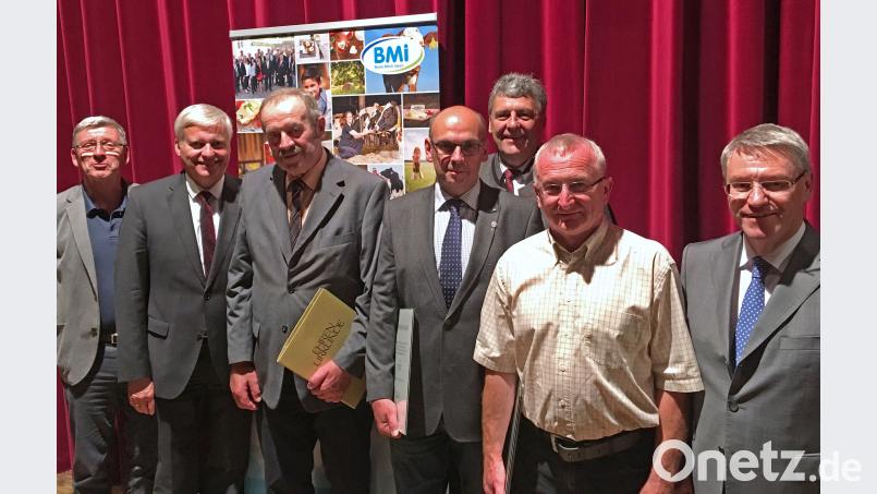 von links: Wolfgang Wenisch, Ludwig Huber, Bernhard Schuller, Ludwig Eckert, Heinz Saalfrank, Johannes Fröhlich und Peter Hartmann. plym