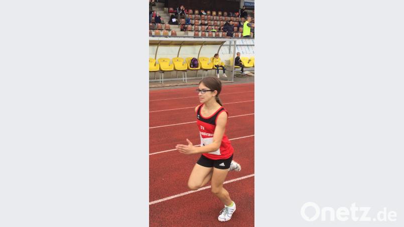 Die dreimalige Kreismeisterin Marie Brunner bei ihrem Lauf. dob