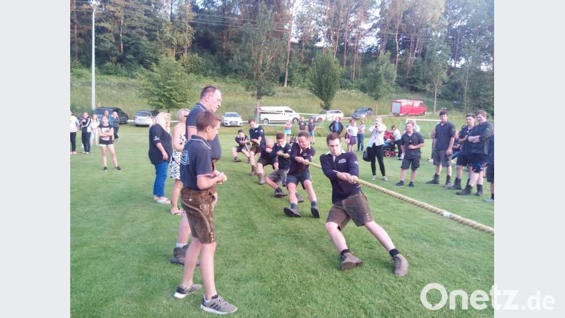 Die Fahrenbergauswahl legt sich in Utzenhofen voll ins Zeug. fvo
