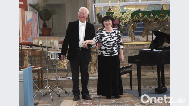 Pianistin Ludmila Portnova und Perkussion-Künstler  Vadim Vasilkov boten in der Kreuzbergkirche ein Benefizkonzert. Hirsch