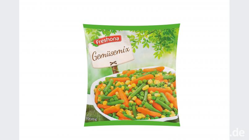 Der belgische Hersteller Greenyard Frozen Belgium N.V. informiert über einen Warenrückruf des Produktes "Freshona Gemüsemix, 1000 g". obs/LIDL