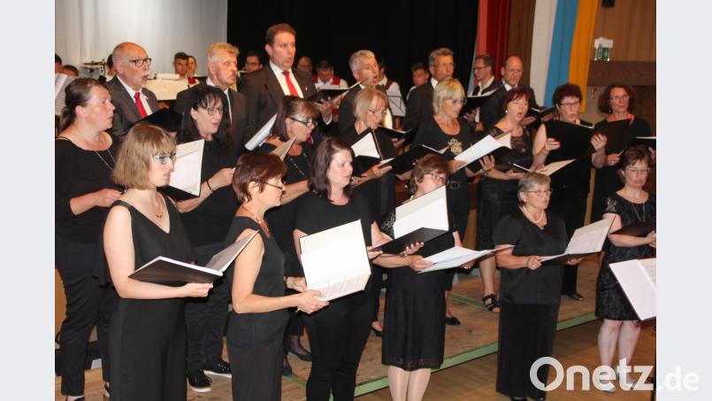 &quot;Music &amp; More&quot; unterstrich einmal mehr seine gesangliche Klasse und Reife. Hinten 3. von links Hans Possehn, der überraschend als Gastsänger mit sang. kro