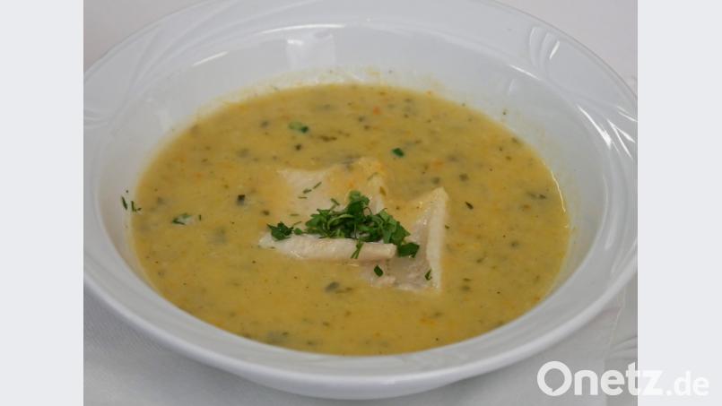 Das Siegergericht: Zucchinisuppe mit Saiblingsfilet tr