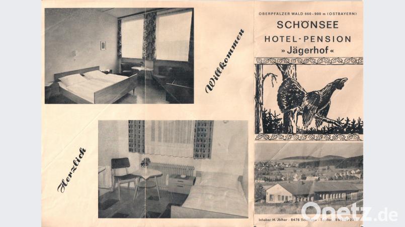 Eine Ansichtskarte aus der Zeit, mit der der "Jägerhof" Ende der 60er Jahre um Hotelgäste warb. exb