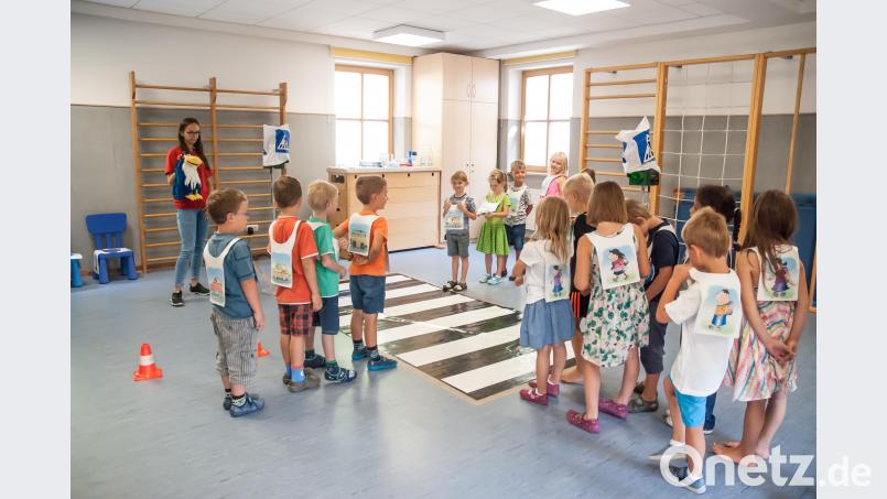 Die Kinder des Kindergartens St.Angelus hatten viel Spaß am Verkehrstraining cfd