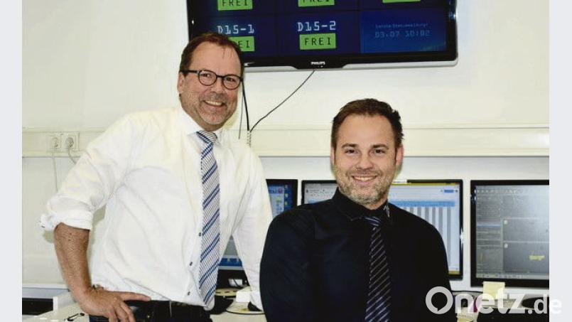 Michael Menner mit seinem Teilhaber Burkhard Großmann-Memmel (von links). exb