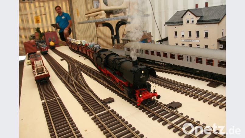 Der Spur-0-Güterlokokomive aus der Baureihe 50 zuzuschauen machte nicht nur Modellbahn-Fans Freude. wro