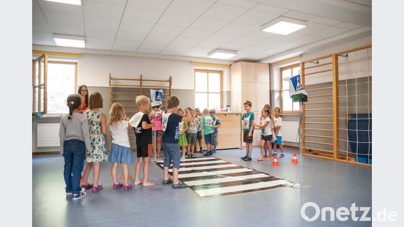 Die Kinder des Kindergartens St.Angelus hatten viel Spaß am Verkehrstraining cfd