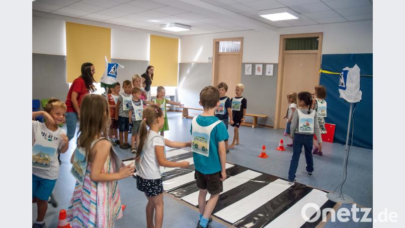 Die Kinder des Kindergartens St.Angelus hatten viel Spaß am Verkehrstraining cfd