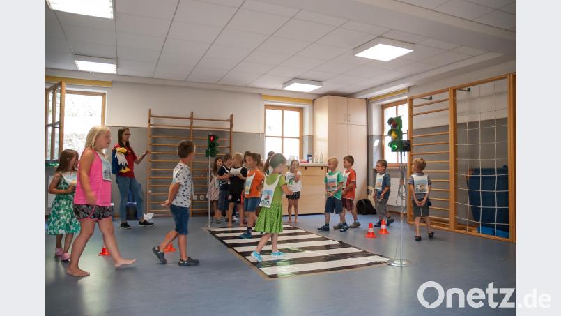 Die Kinder des Kindergartens St.Angelus hatten viel Spaß am Verkehrstraining cfd