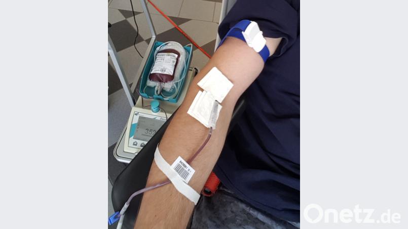 Nur wenige Minuten dauert die eigentliche Blutspende. mde