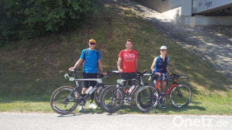 Sie stellen sich der sportlichen Herausforderung (von links): Jacky Maderer, Helmut Graf und Nicole Gundel. exb