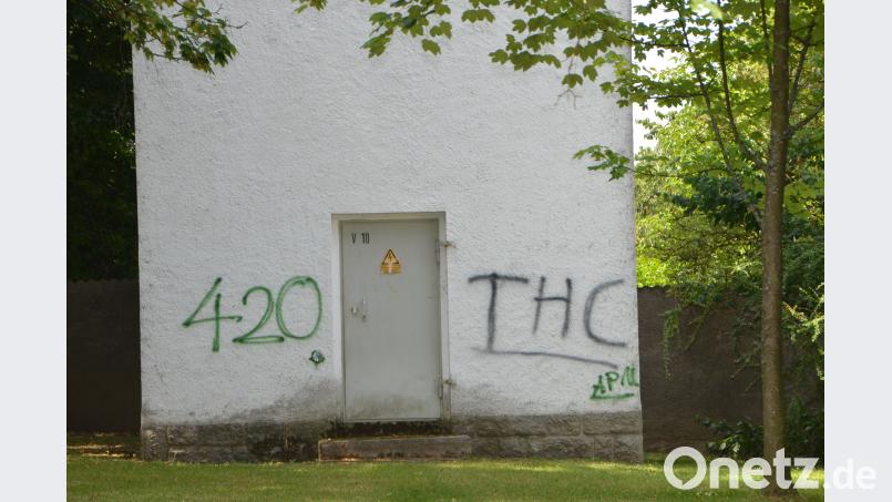 Auch ein Trafohäuschen im Winklergarten wurde verunstaltet. dob